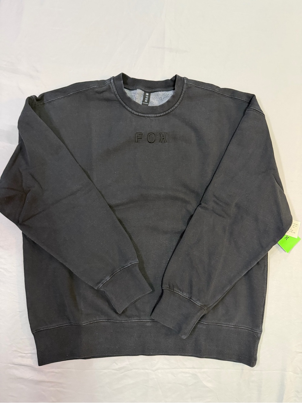 Fox Men's Black Embroidered Crewneck Sweatshirt